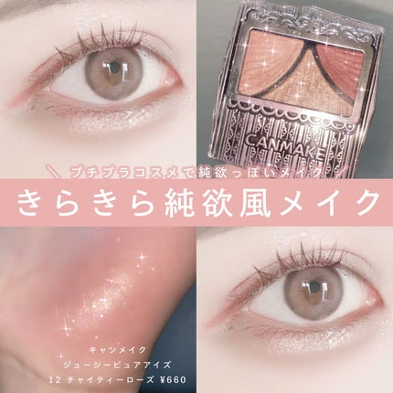 ジューシーピュアアイズ/キャンメイク/アイシャドウパレットを使ったクチコミ(1枚目)