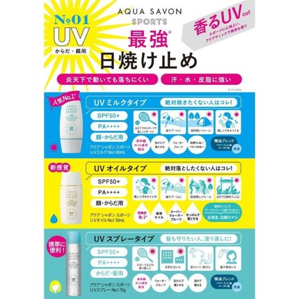 アクアシャボンスポーツ UVオイル No.1/アクアシャボン/日焼け止め・UVケアを使ったクチコミ(2枚目)