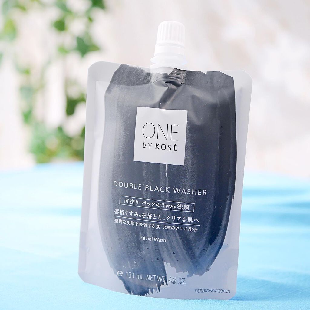 ONE BY KOSE ダブル ブラック ウォッシャーのクチコミ「
2022年5月16日に「ONE BY KOSÉ」から、パック洗顔も出来る直塗り洗顔料が新登場.....」（1枚目）