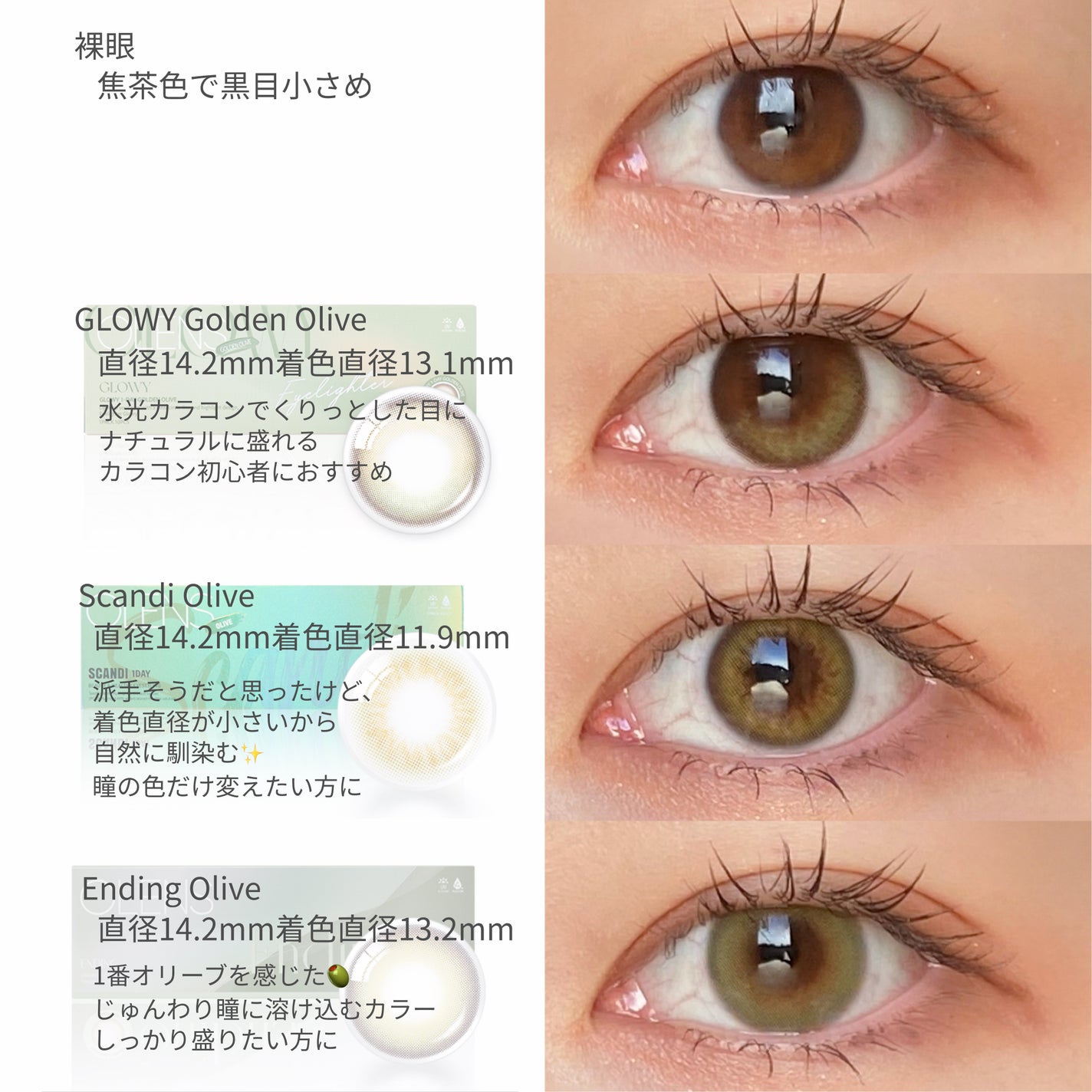 Glowy 1day/OLENS/ワンデー(1DAY)カラコンを使ったクチコミ(3枚目)