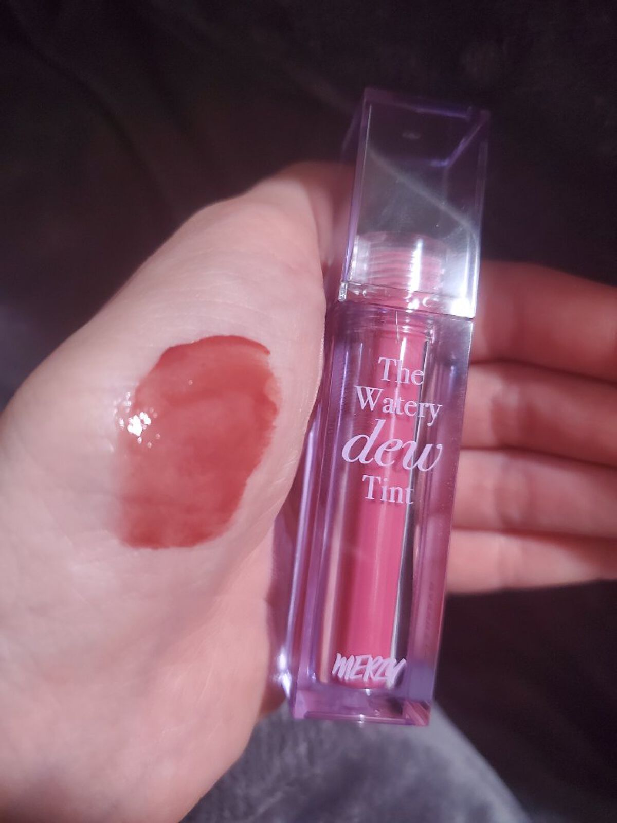 ザ ウォータリーデューティント WD7 ダスティーモヴ/MERZY/リップティントを使ったクチコミ（3枚目）