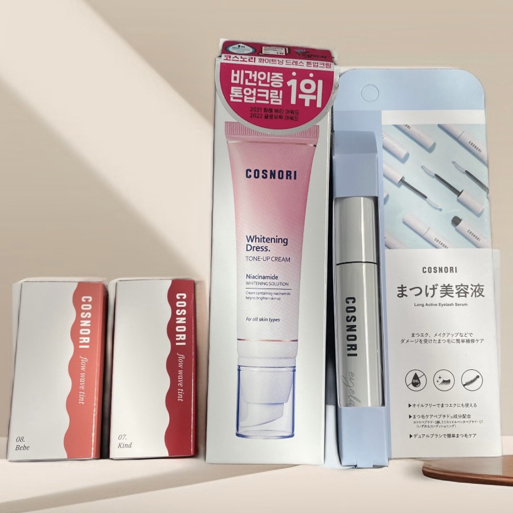 ホワイトニングドレストーンアップクリーム/COSNORI/化粧下地を使ったクチコミ（3枚目）