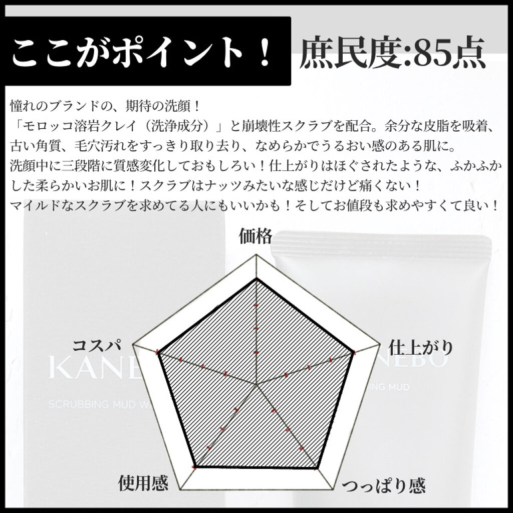 スクラビング　マッド　ウォッシュ/KANEBO/洗顔フォームを使ったクチコミ（3枚目）