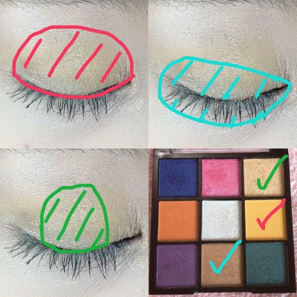 UR GLAM BLOOMING EYE COLOR PALETTE/U R GLAM/アイシャドウパレットを使ったクチコミ(2枚目)