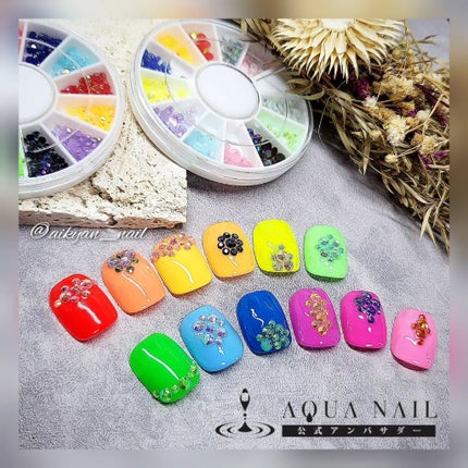 パステルストーン/AQUA NAIL/ネイルシールを使ったクチコミ(1枚目)