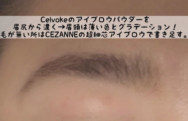 インディケイト アイブロウパウダー 02 ピンクブラウン/Celvoke/パウダーアイブロウを使ったクチコミ（3枚目）