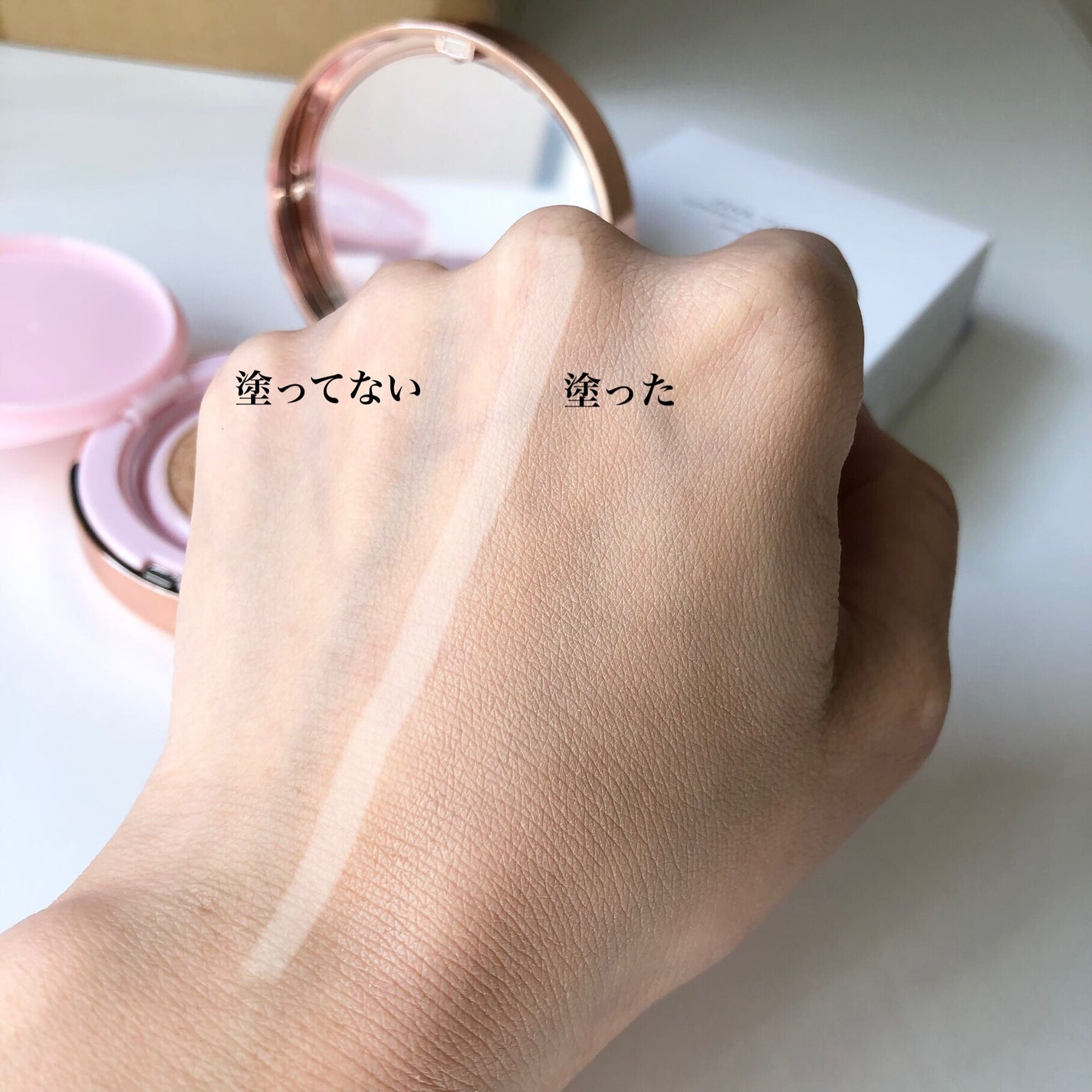 ピンクティーツリーカバークッション/APLIN/クッションファンデーションを使ったクチコミ(3枚目)