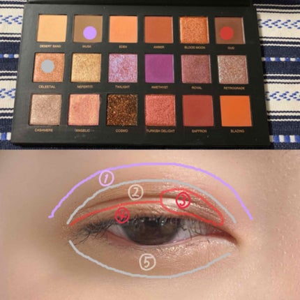 フーダビューティ デザート ダスク アイシャドウパレット/Huda Beauty/アイシャドウパレットを使ったクチコミ(3枚目)