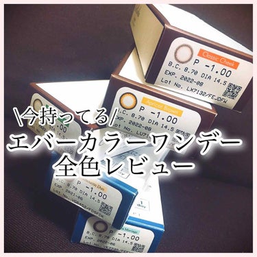 〜最近よく使うカラコン紹介🐠2〜


エバーカラーワンデーナチュラルシリーズの今持っているカラーをすべて紹介します🎀
(注意：画像2枚目、👀の画像だらけです)

※わたしは黒目なので茶目の方