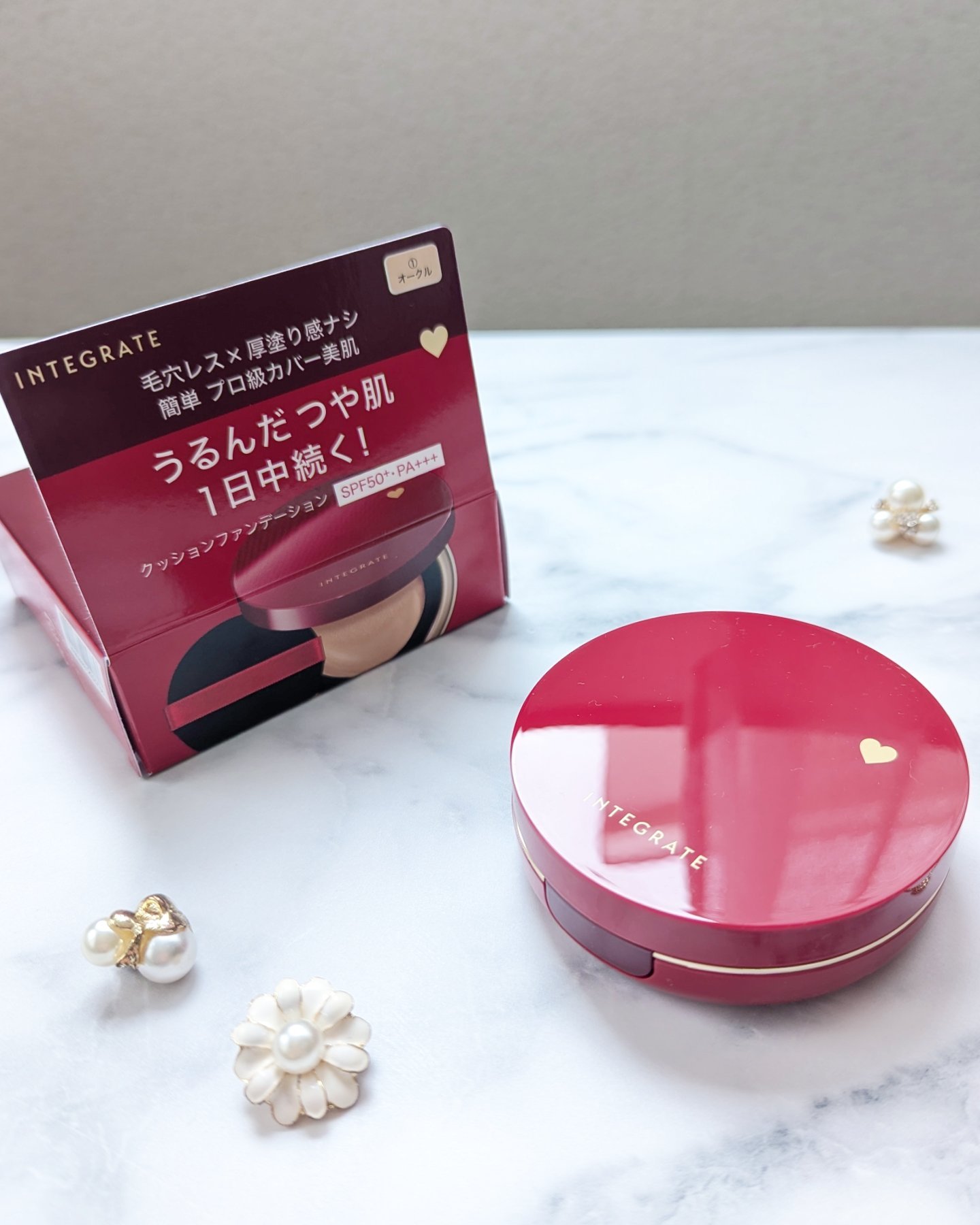 インテグレート プロフィニッシュクッション/インテグレート/クッションファンデーションを使ったクチコミ（2枚目）