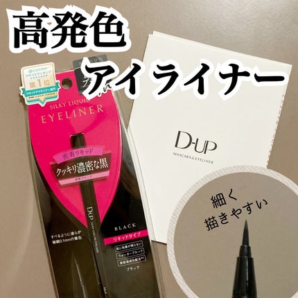 シルキーリキッドアイライナーWP BK 漆黒ブラック/D-UP/リキッドアイライナーを使ったクチコミ(1枚目)