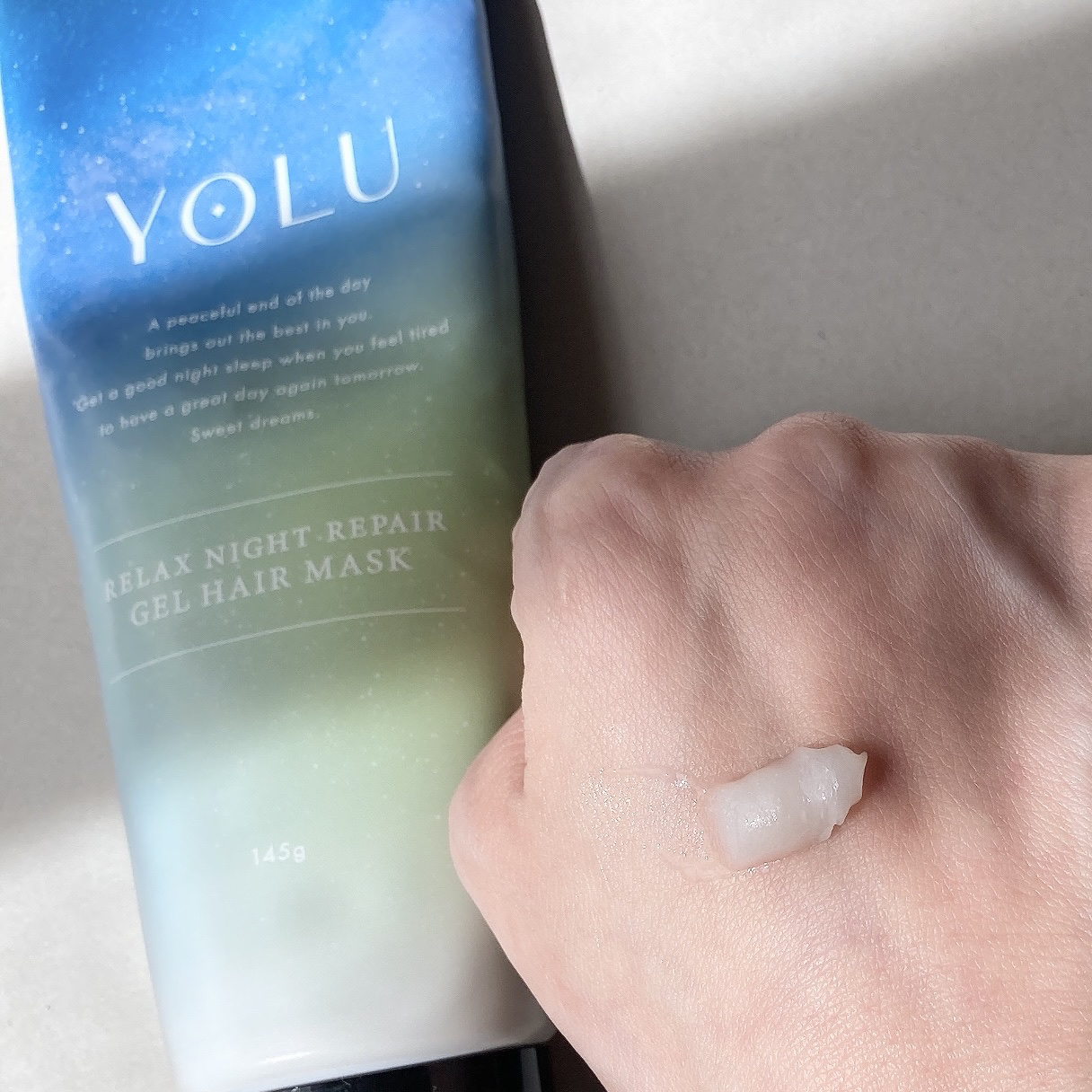 ヨル チュベローズ リラックスナイトリペアジェルヘアマスク/YOLU/ヘアマスク・ヘアパックを使ったクチコミ（3枚目）