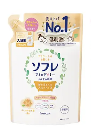 ソフレ マイルドミー ミルク入浴液 ふんわり金木犀の香り 詰替（600ml）