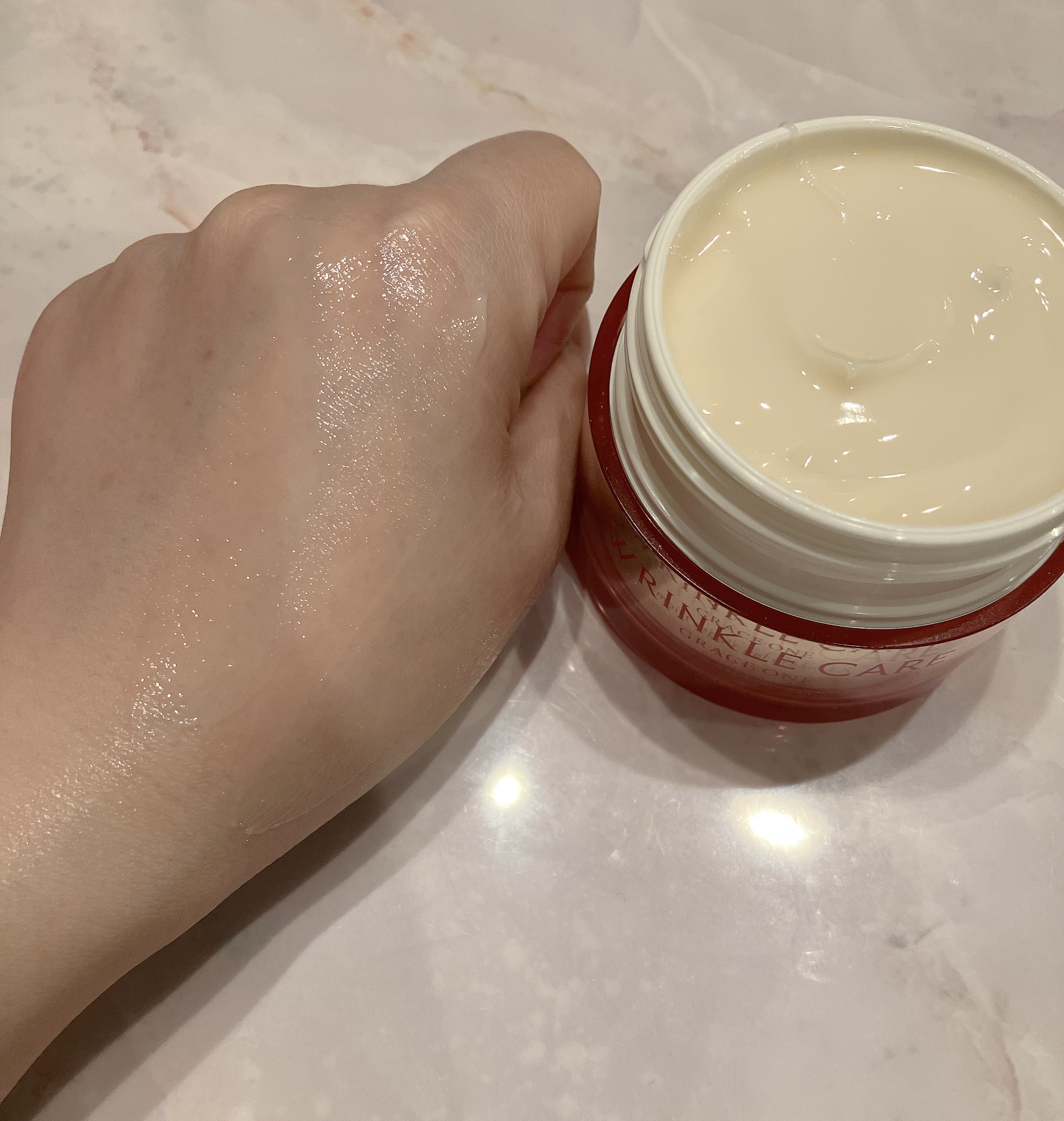 リンクルケア モイストジェルクリーム/グレイスワン/オールインワン化粧品を使ったクチコミ（3枚目）