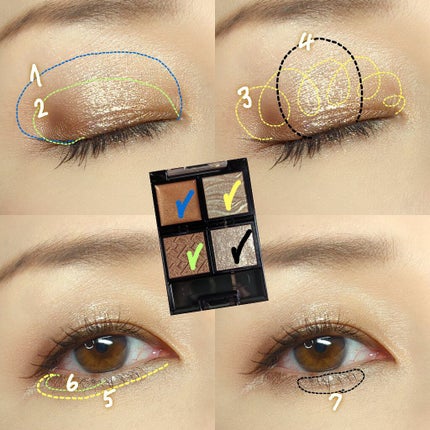 ドラマティックアイカラー (パウダー)/(クリーム)/マキアージュ/アイシャドウパレットを使ったクチコミ(3枚目)