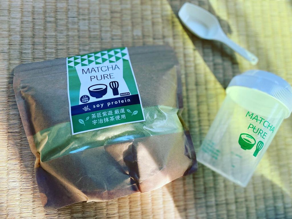 MATCHA PURE（プロテインパウダー）/ピュアパートナー/ソイプロテインを使ったクチコミ（3枚目）