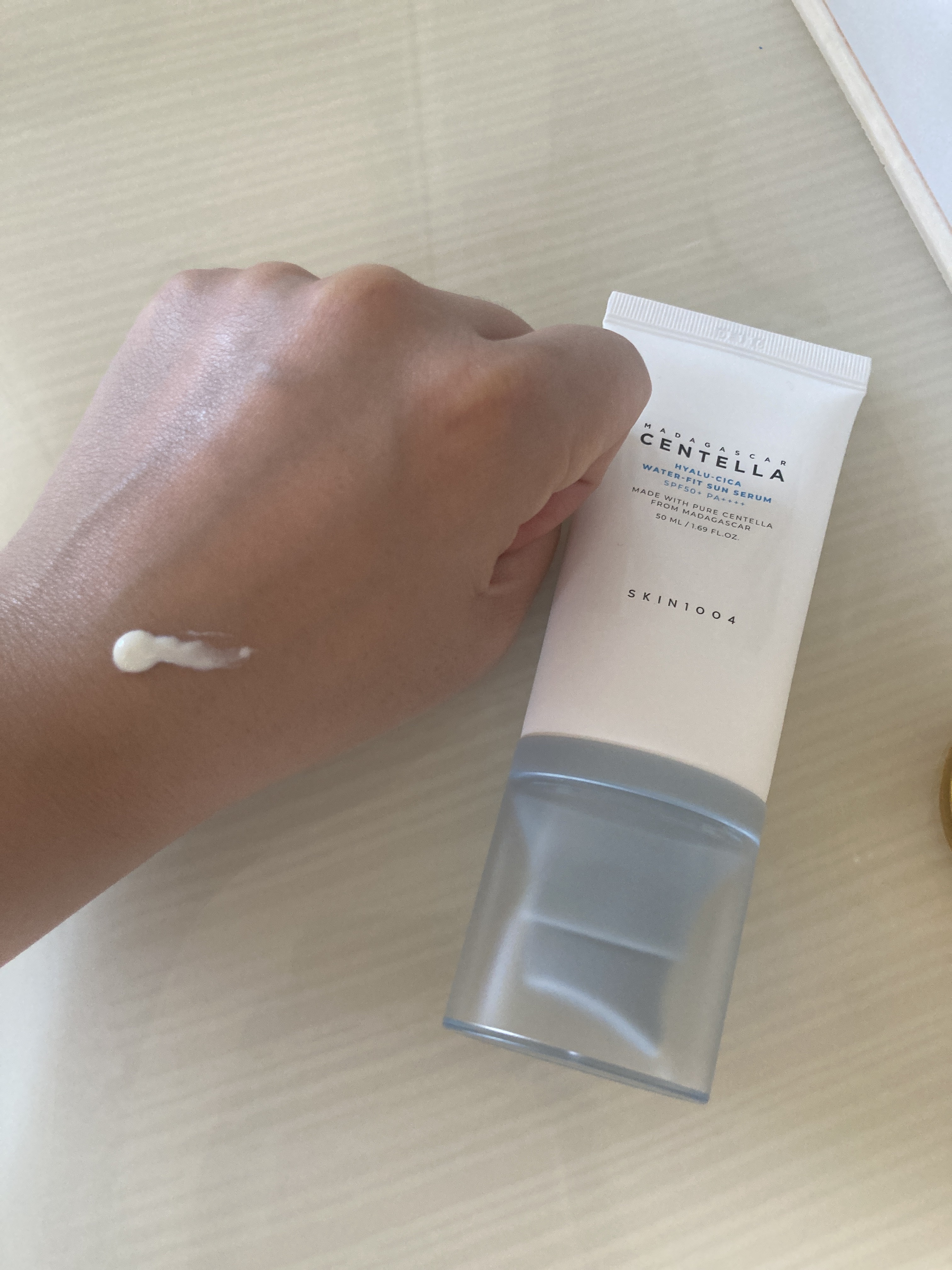 ヒアルーシカ ウォーターフィット サンセラム/SKIN1004/日焼け止めローションを使ったクチコミ（1枚目）