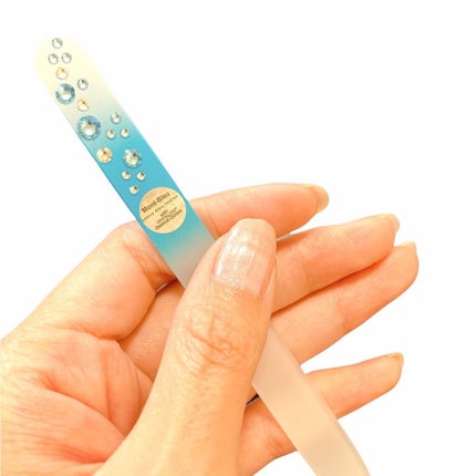 チェコ製スワロフスキー装飾 ガラス爪やすり 両面タイプ ベルベットケース付/Mont Bleu/ネイルオイル・トリートメントを使ったクチコミ(2枚目)