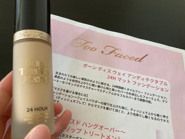 ボーン ディス ウェイ アンディテクタブル 24H マット ファンデーション/Too Faced/リキッドファンデーションを使ったクチコミ（1枚目）