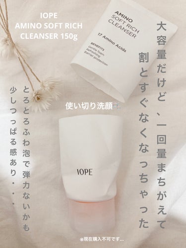 IOPE🛁🫧
AMINO SOFT RICH CLEANSER 150g𖤣𖥧𖥣𖡡𖥧𖤣
¥2,640（税込） ※Qoo10参考価格

使い切りスキンケア𓂃◌𓈒𓐍



. . 𖥧 𖥧 𖧧 ˒˒. . 𖡼.