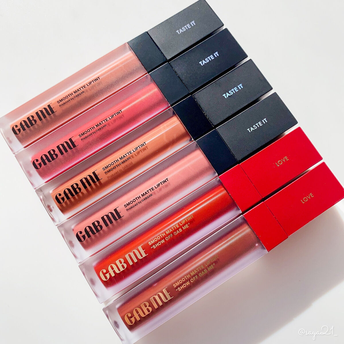 スムースマットリップティント 02 キャンディーバー (オレンジブラウン)/GAB ME/リップティントを使ったクチコミ（1枚目）