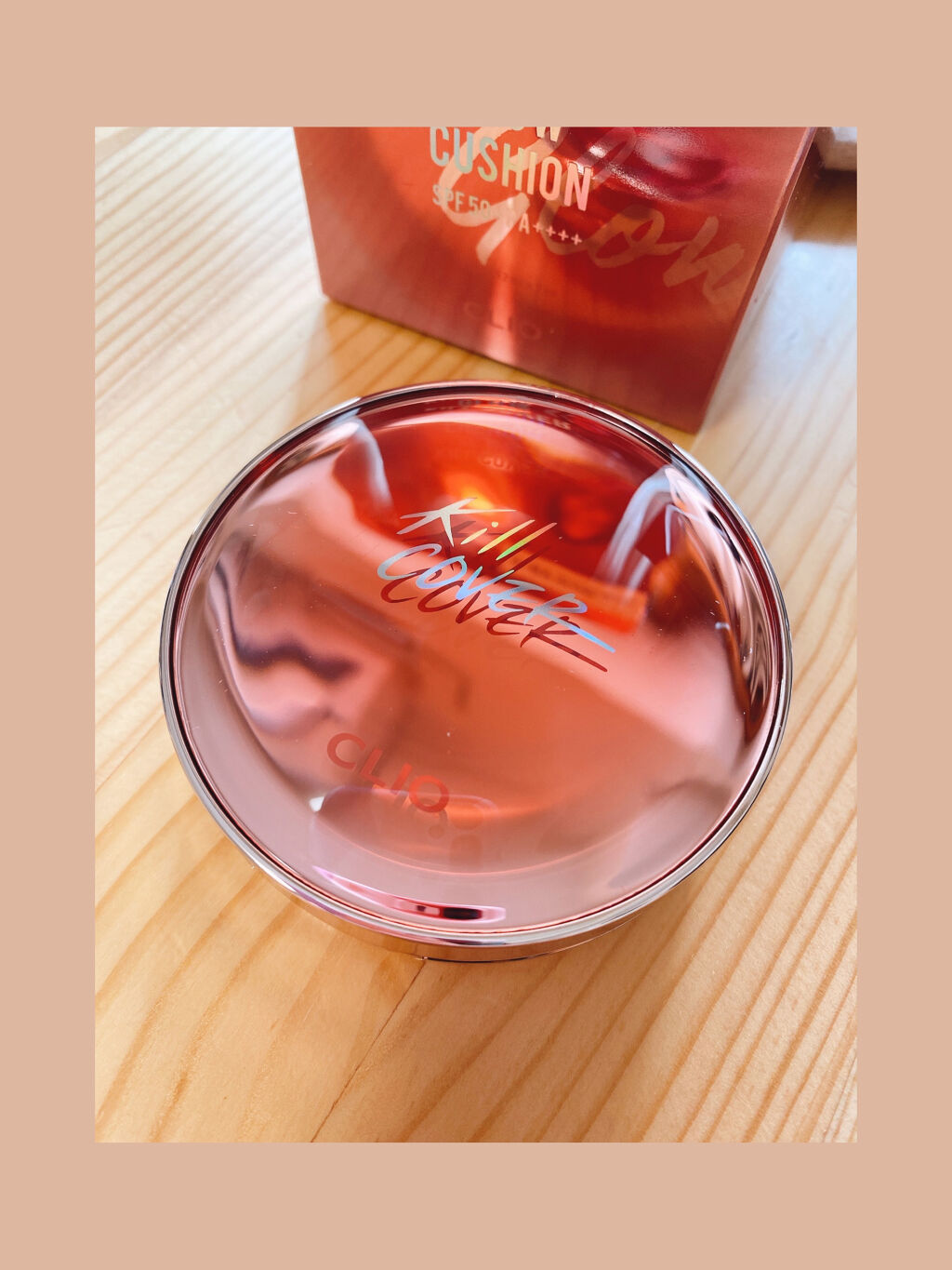 キル カバー ピンク グロウ クリーム クッション 03 LINEN /CLIO/クッションファンデーションを使ったクチコミ（1枚目）