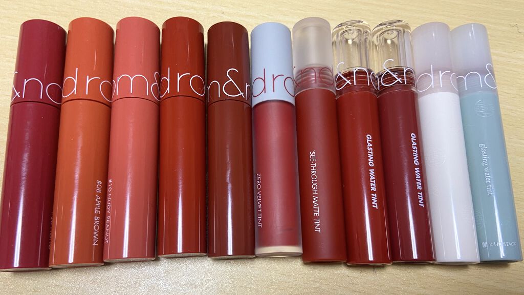 シースルーマットティント 6.BRUN WRAP/rom&nd/リップティントを使ったクチコミ（1枚目）