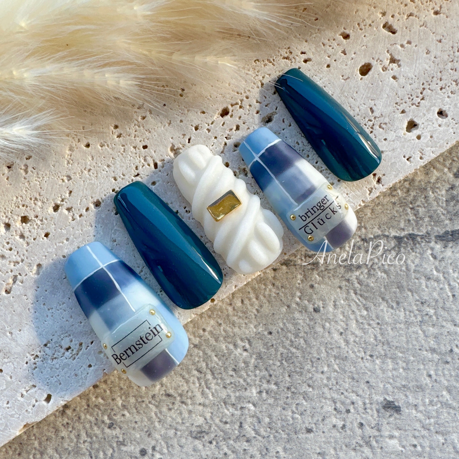 #ネイル,#純国産ジェルネイル,#ジェルネイル,#ブランケットネイル,#チェックネイル,#冬ネイルのネイルデザイン