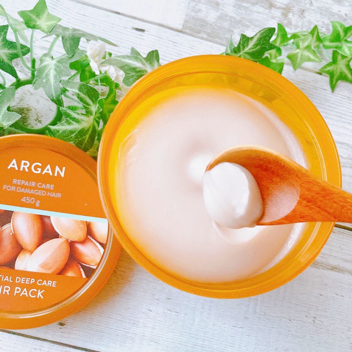 アルガンエッセンシャル ディープケアヘアパック/ネイチャーリパブリック/ヘアマスク・ヘアパックを使ったクチコミ(2枚目)