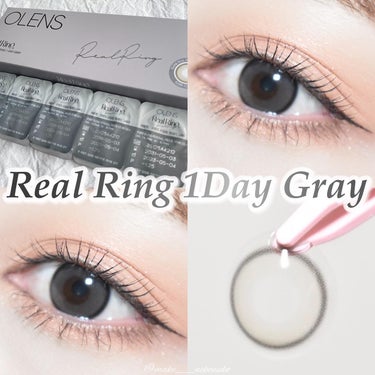 Real Ring 1day グレー/OLENS/ワンデー（１DAY）カラコンを使ったクチコミ（1枚目）