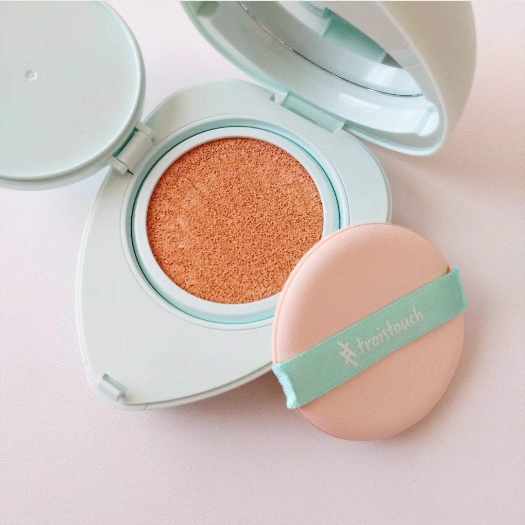 トワタッチ ハートクッション アクアベア/troistouch/クッションファンデーションを使ったクチコミ(4枚目)