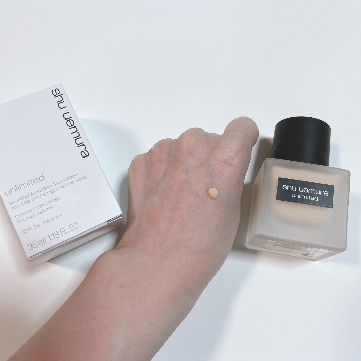 (旧)アンリミテッド ラスティング フルイド/shu uemura/リキッドファンデーションを使ったクチコミ(1枚目)