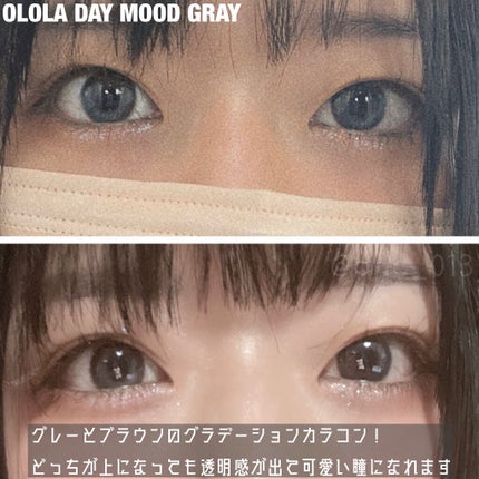 デームードグレーマンスリー (DAYMOOD GRAY monthly)/OLOLA/1ヶ月(1MONTH)カラコンを使ったクチコミ(3枚目)