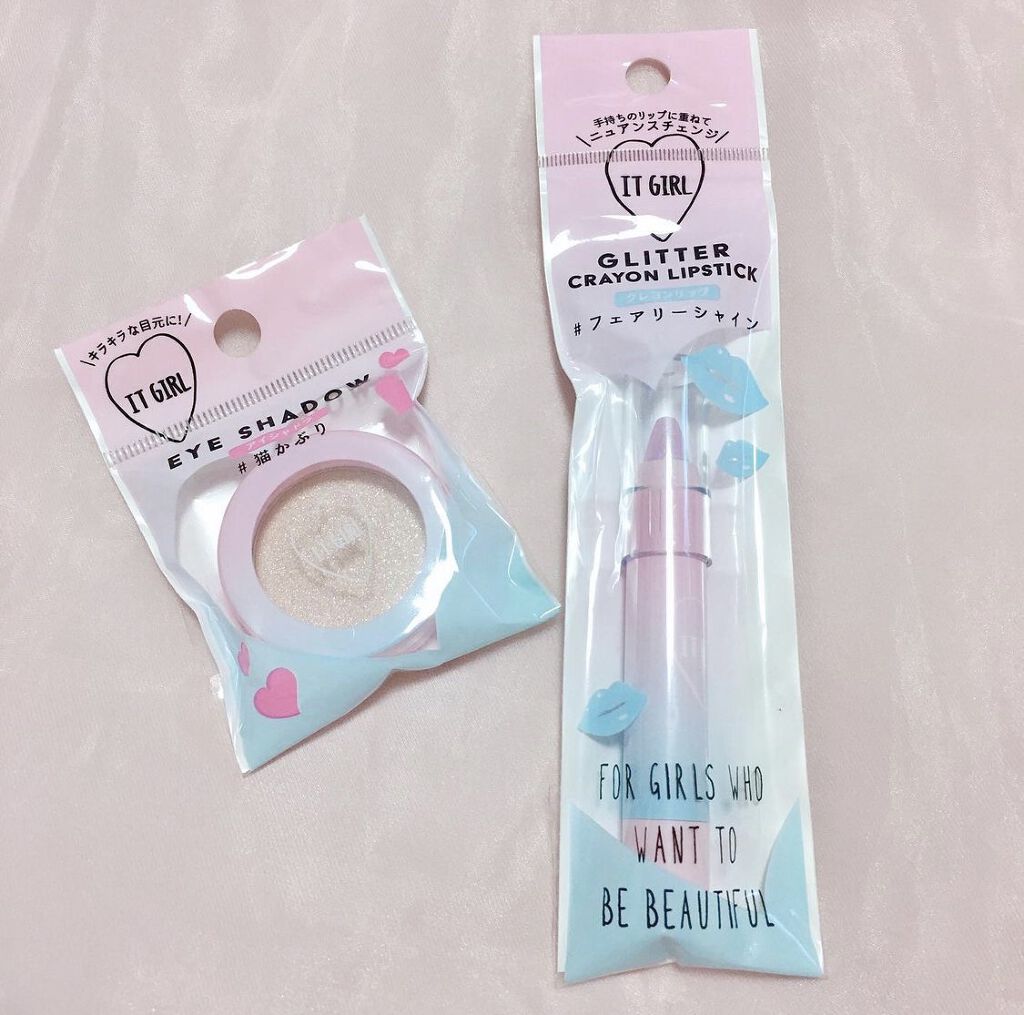 ダイソー×IT GIRL グリッタークレヨンリップ フェアリーシャイン/DAISO/口紅を使ったクチコミ（2枚目）