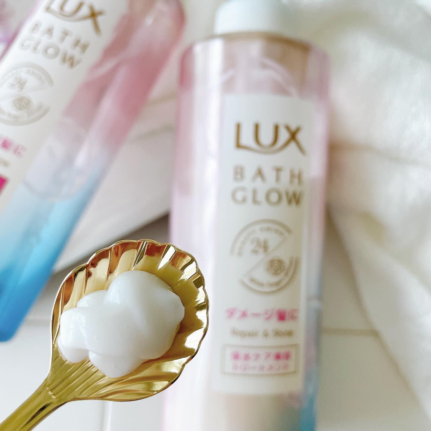 バスグロウ リペア&シャイン シャンプー／トリートメント/LUX/シャンプー・コンディショナーを使ったクチコミ（3枚目）