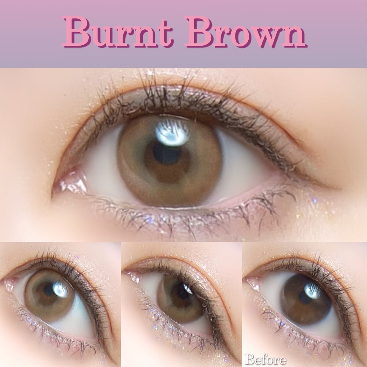 Burnt Brown/eyesm/カラーコンタクトレンズを使ったクチコミ(3枚目)