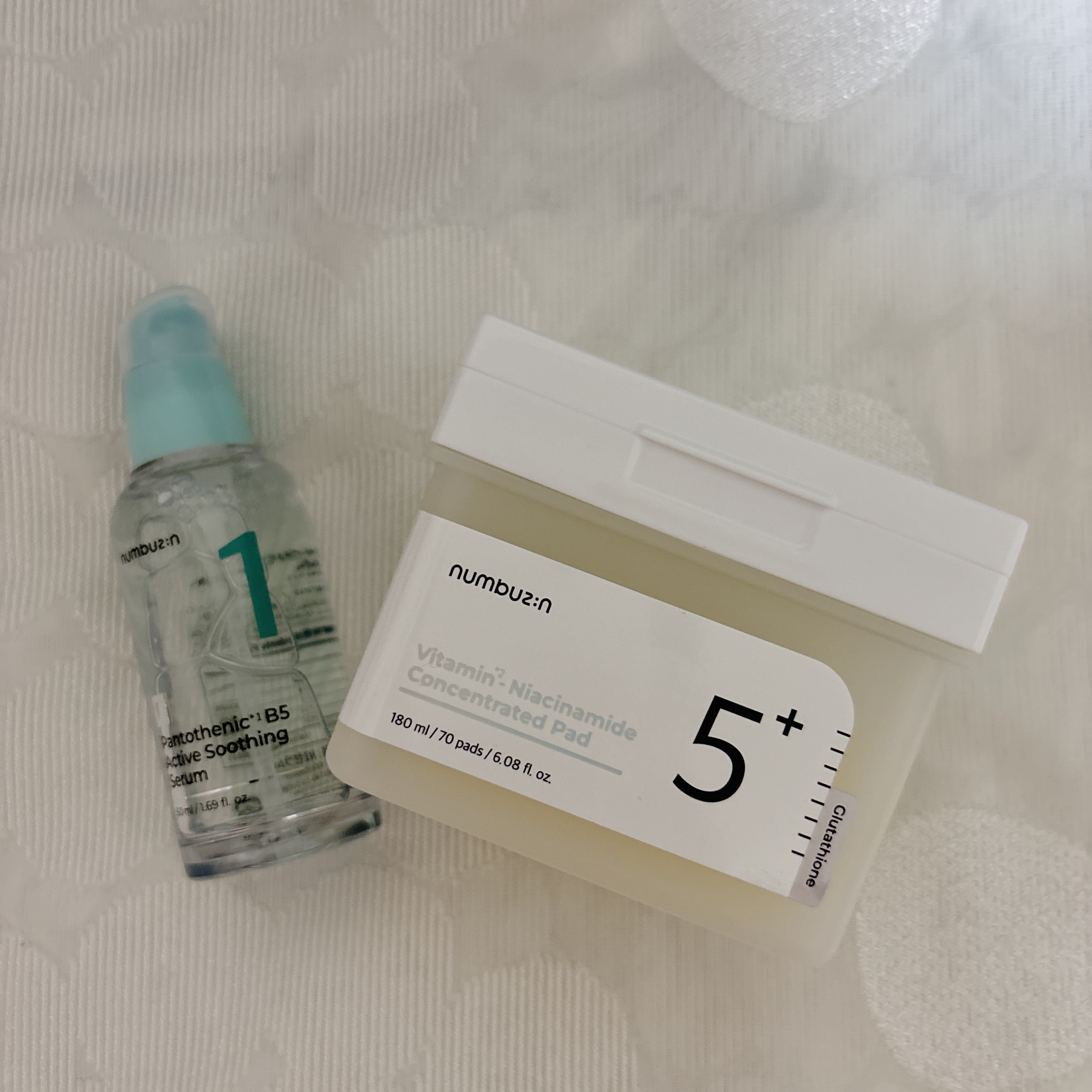 5番 白玉グルタチオンＣフィルムパッド/numbuzin/トナーパッドを使ったクチコミ（1枚目）