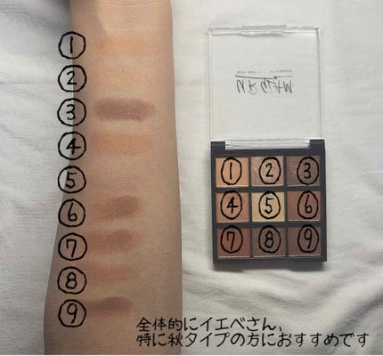 UR GLAM BLOOMING EYE COLOR PALETTE/U R GLAM/アイシャドウパレットを使ったクチコミ(2枚目)
