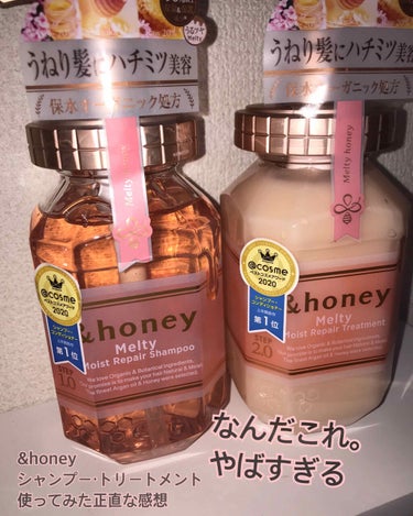 &honey Melty モイストリペア シャンプー1.0／モイストリペア ヘアトリートメント2.0/&honey/シャンプー・コンディショナーを使ったクチコミ（1枚目）