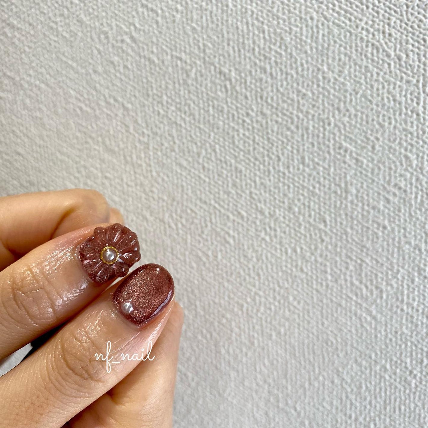 Natsumi◎nailist on LIPS 「nuance.ぷっくりフラワー🌼.#ネイル#ネイルデザイン..」(1枚目)