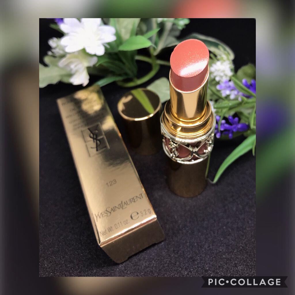 ルージュ ヴォリュプテ シャイン/YVES SAINT LAURENT BEAUTE/口紅を使ったクチコミ(2枚目)