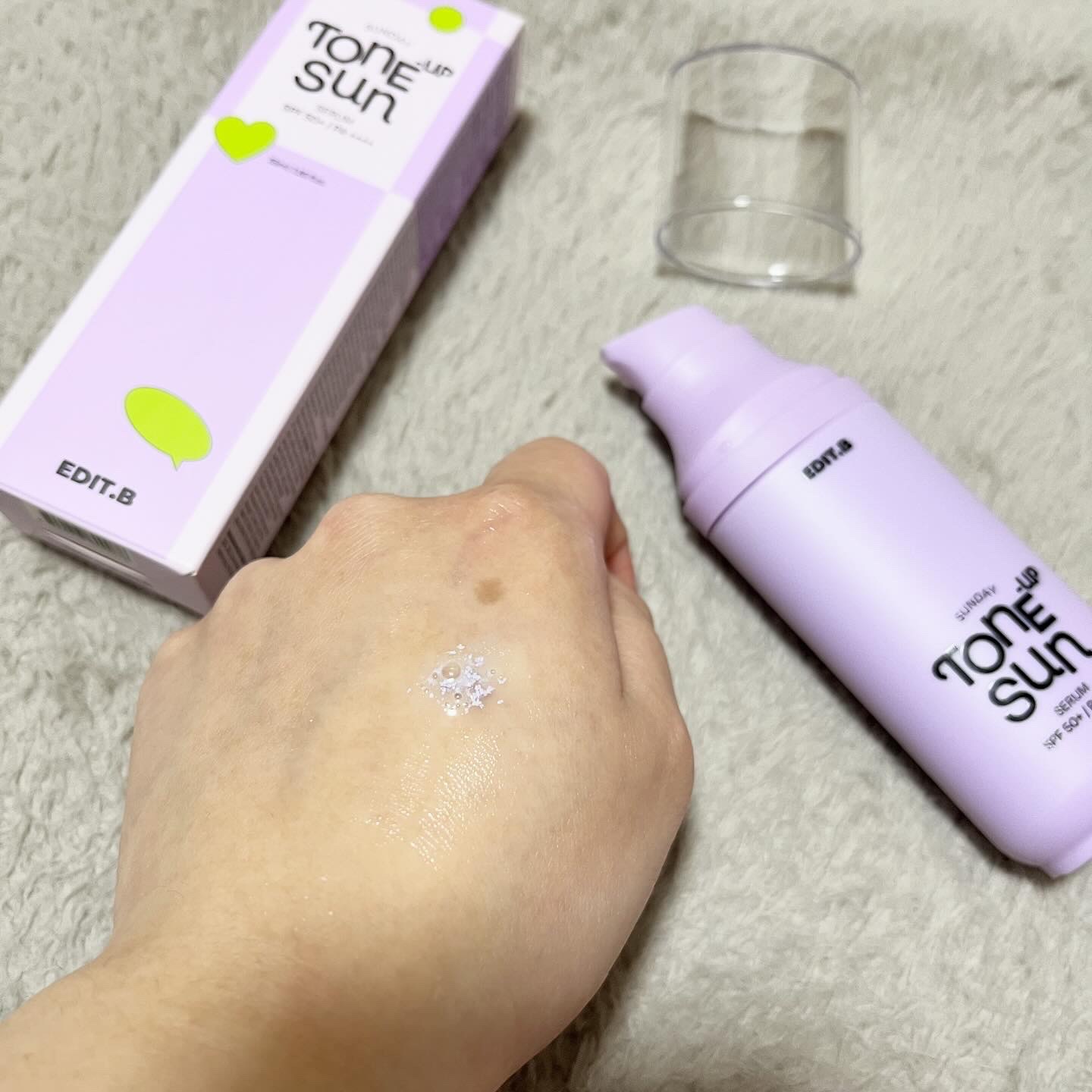 サンデートーンアップサンセラム/EDIT.B/美容液を使ったクチコミ（2枚目）