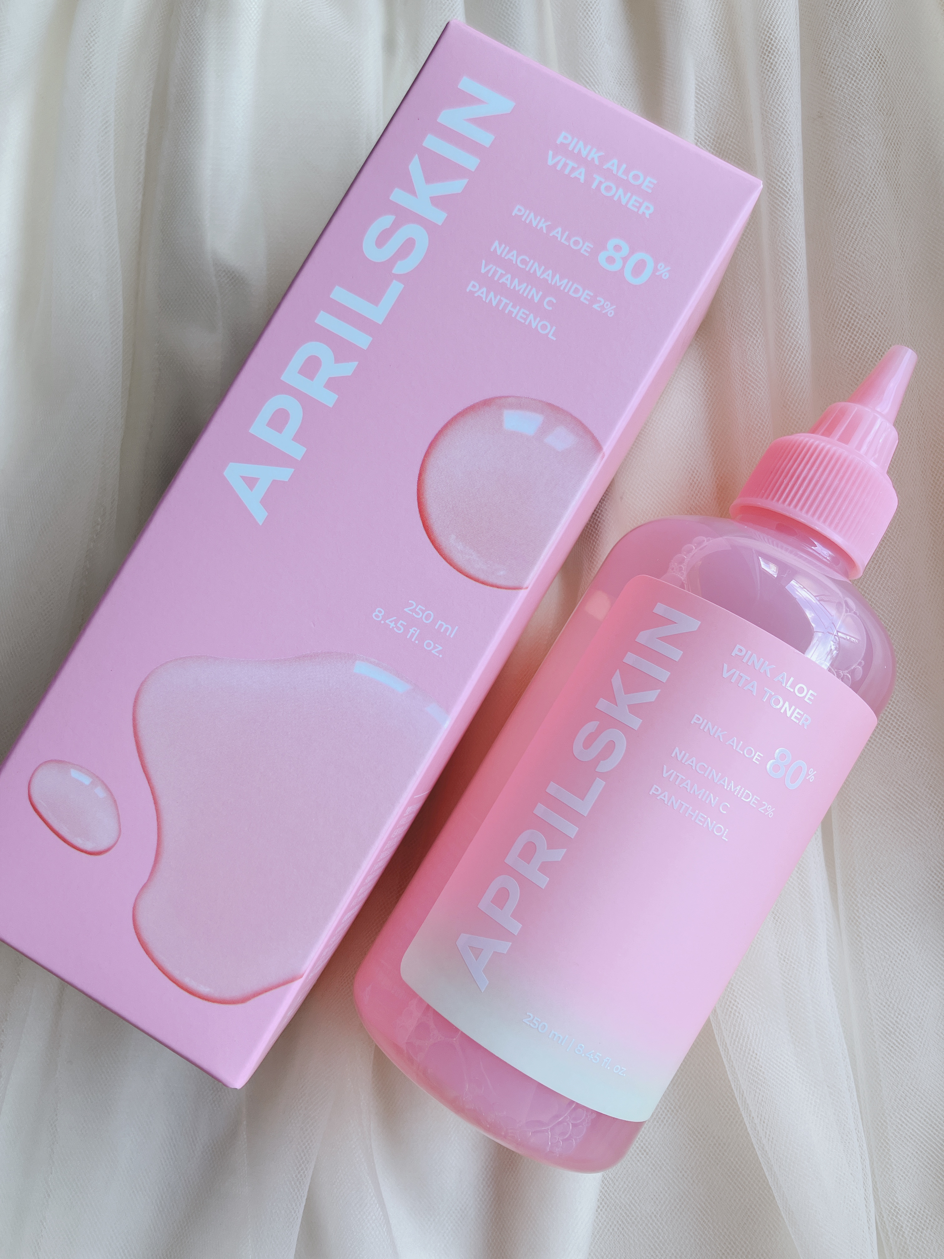 ピンクアロエビタトナー/APRILSKIN/化粧水を使ったクチコミ（2枚目）