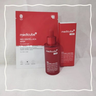 MEDICUBE レッドシカマスクパックのクチコミ「□medicube
レッドシカマスクパック
敏感肌の為の1step鎮静マスクパック

☑ニキビ.....」（3枚目）