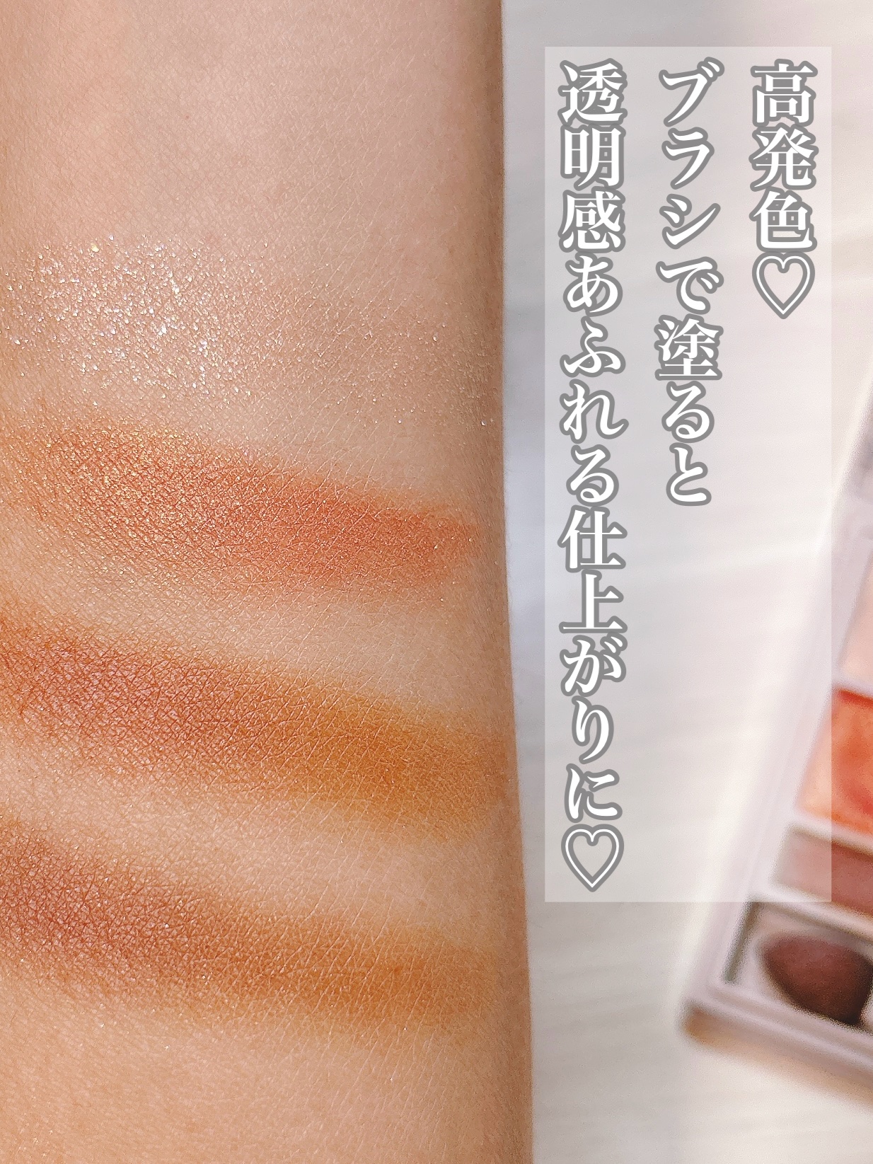 パノラマデザイン アイパレット BR-4 オレンジブラウン/Visée/アイシャドウパレットを使ったクチコミ（2枚目）