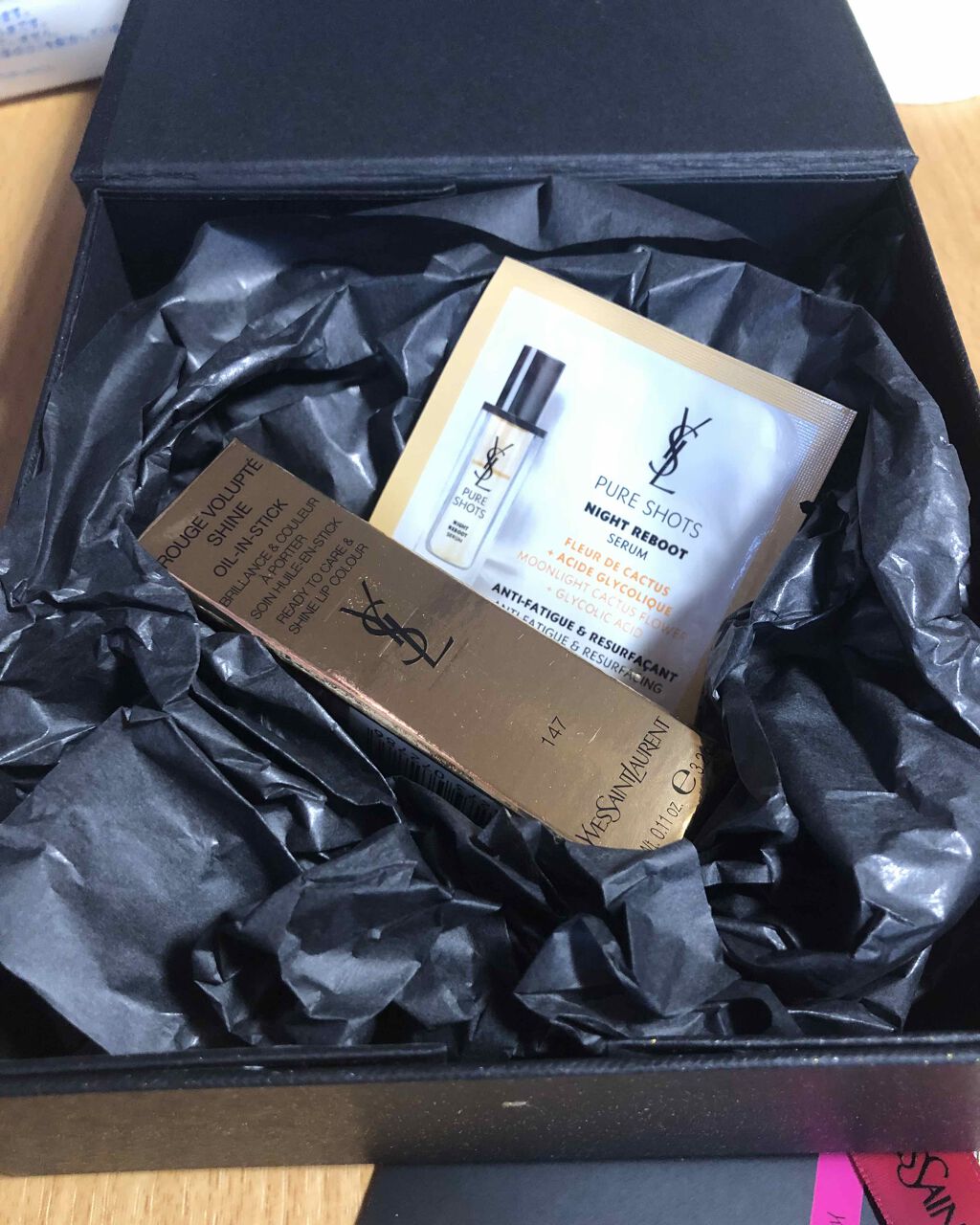 ルージュ ヴォリュプテ シャイン/YVES SAINT LAURENT BEAUTE/口紅を使ったクチコミ（2枚目）