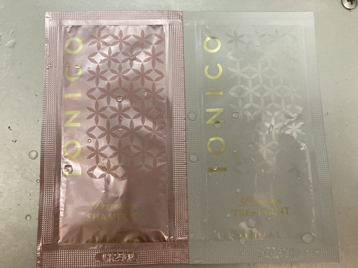 イオニコ プレミアムイオン ダメージケアシャンプー (モイスト＆リペア)　クイックリペアウォーター トライアル/IONICO/市販シャンプーを使ったクチコミ（1枚目）