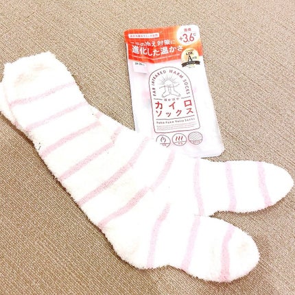 ぽかぽかカイロソックス S02 MARSHMALLOW PINK/カイロソックス/暖かい靴下を使ったクチコミ(3枚目)