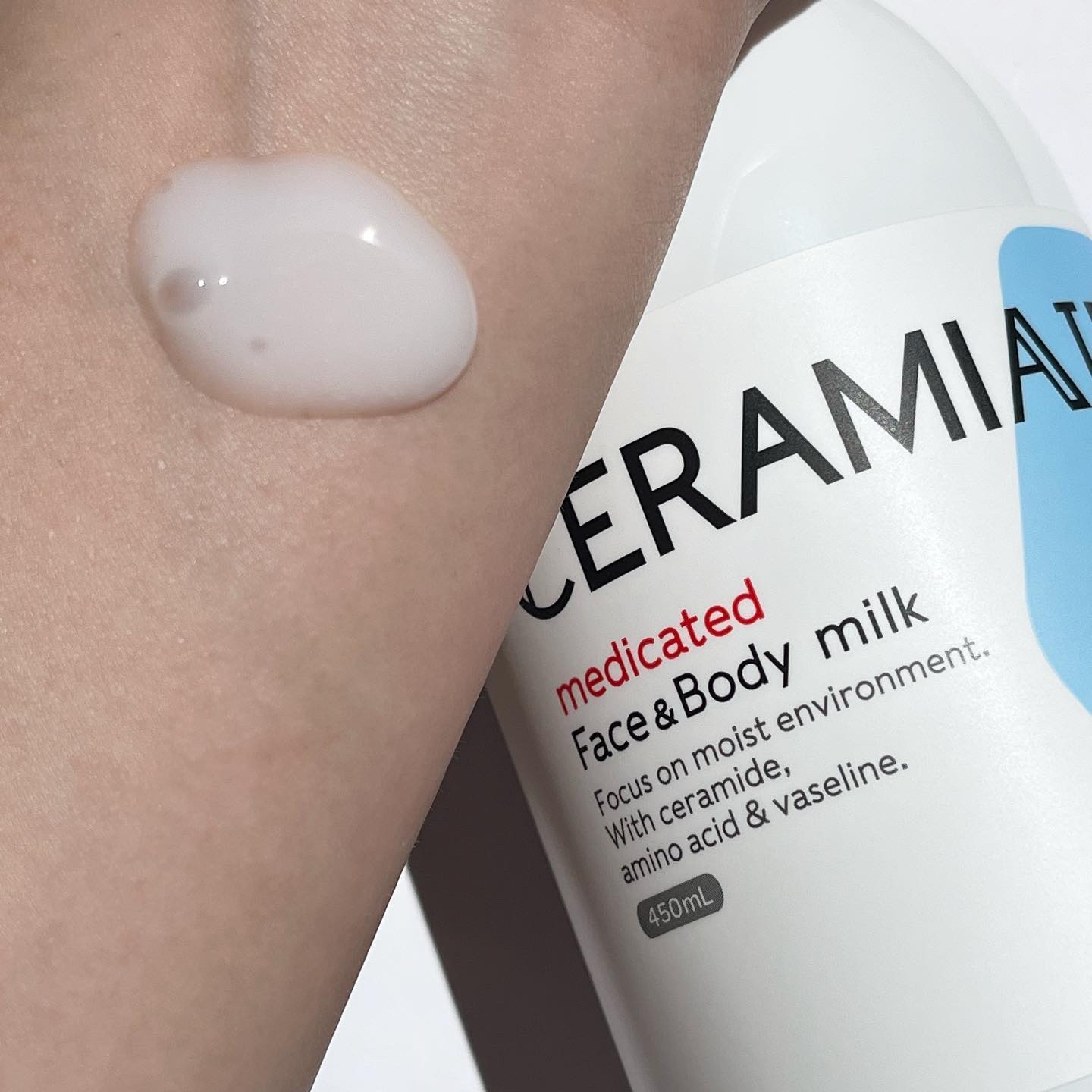 セラミエイド 薬用スキンミルク 450ml/セラミエイド/ボディミルクを使ったクチコミ（2枚目）