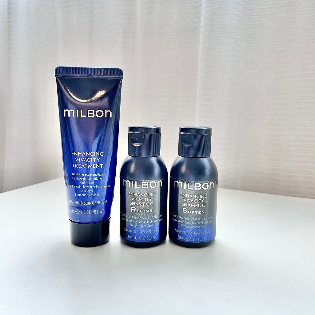 【新品未使用】MILBONエンハンシングビバシティソフンシャントリセット1L 試してみた】ミルボン エンハンシング ビバシティ シャンプー